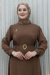 Afitap Elbise Kahverengi