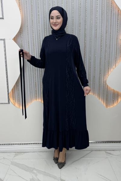 Asya Elbise Lacivert