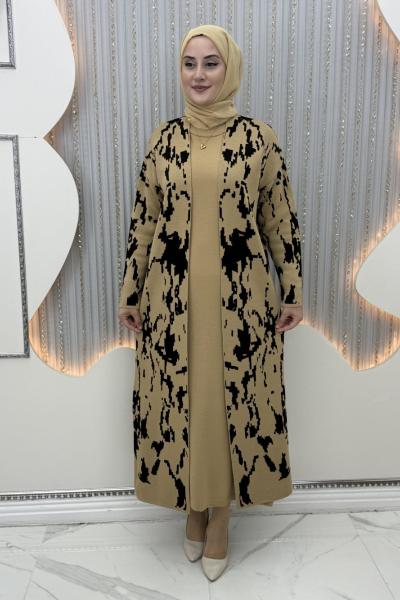 Ayperi Elbiseli Hırka Vizon