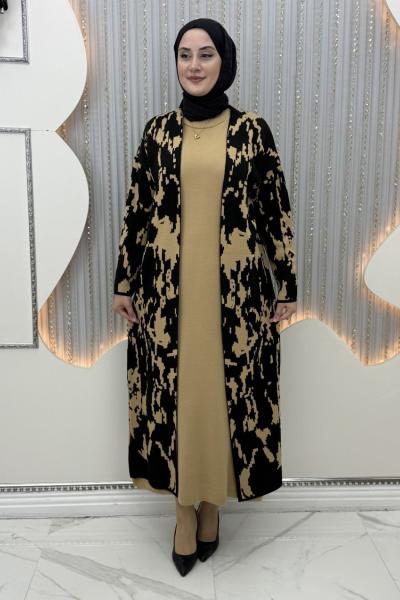 Ayperi Elbiseli Hırka Siyah