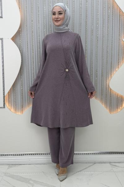 Aysima Pantolonlu  Mor