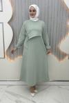 Bükra Elbise Mint Yeşili