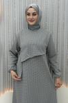 Bükra Elbise Gri