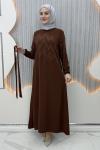 Büşra Elbise Kahverengi