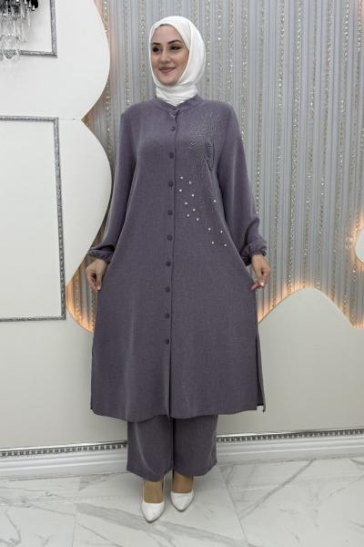 Duha taşlı takım Mürdüm