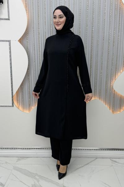 Efila Pantolonlu Takım Siyah