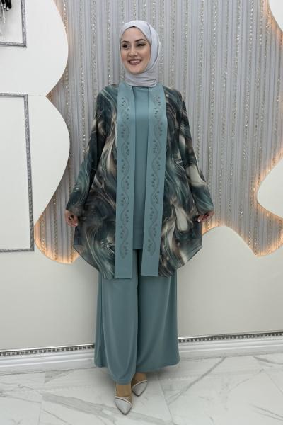 Efsa Pantolonlu Takım Mint Yeşili