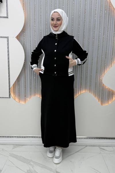 Ekim Yelekli Elbise Siyah