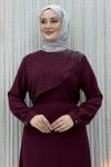 Elmas Elbise Bordo
