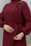 Esila Elbise Bordo