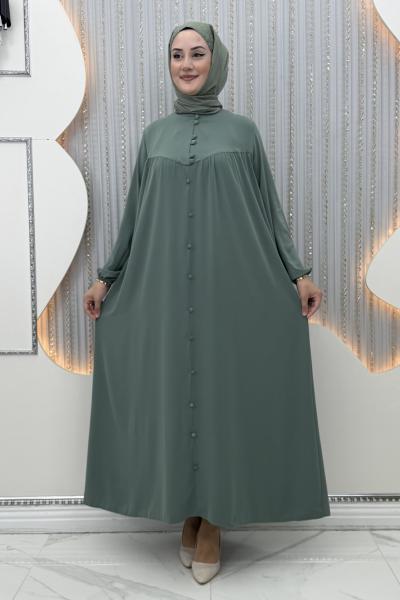Feraye Elbise  Mint Yeşili