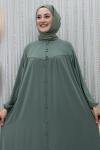 Feraye Elbise  Mint Yeşili