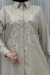 Gökkız Mevsimlik Tunik  Bej
