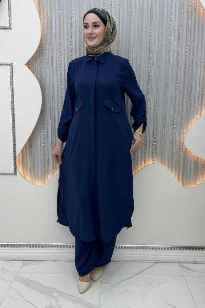 Güliz Pantolonlu Takım Lacivert