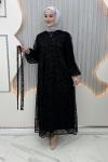 Güpür Elbise Siyah