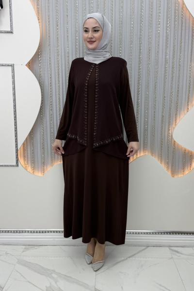 Hadise elbise Kahverengi