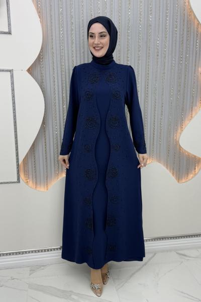 Hafsa elbise Lacivert