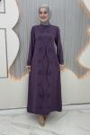 Hafsa elbise Mor