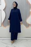 Hamide Pantolonlu Takım Lacivert