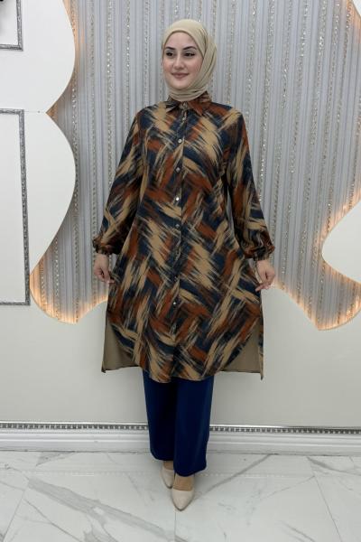 Hüda Pantolonlu Takım Lacivert