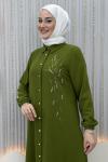 İkra Pantolonlu Takım Yağ Yeşili