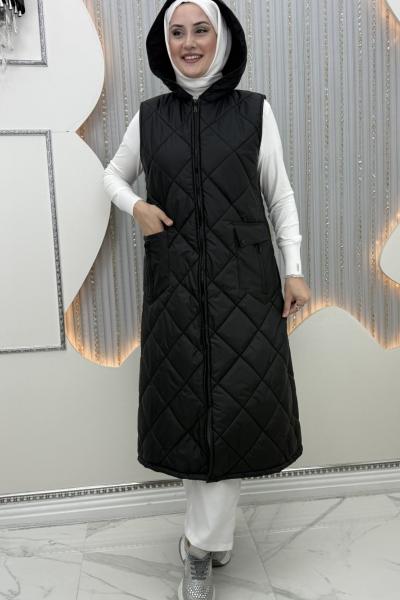 Kışla Şişme Yelek Siyah