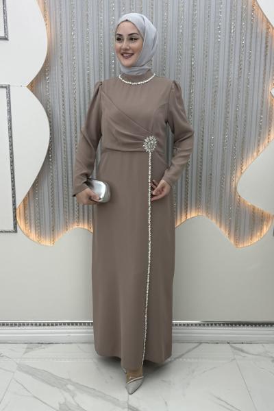 Kışmasalı Abiye Sütlü Kahve