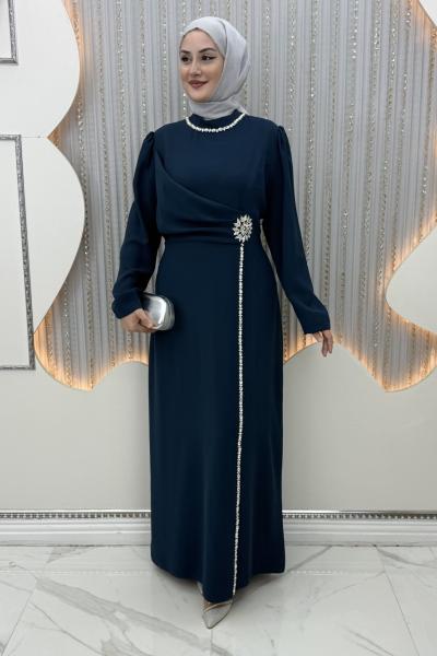 Kışmasalı Abiye Petrol Yeşili