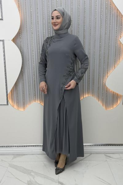 Kıvılcım Abiye Gri