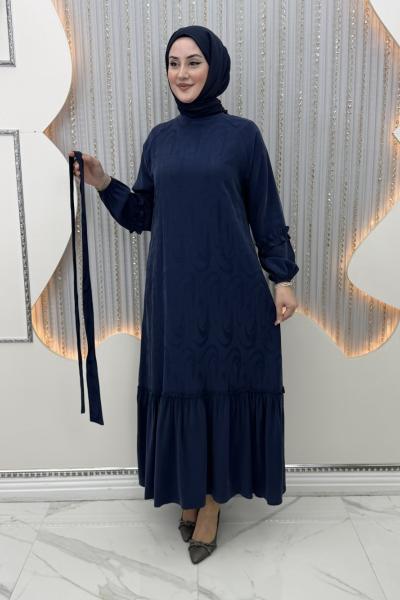 Kupra Elbise Lacivert