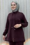 Liya Pantolonlu Takım Bordo