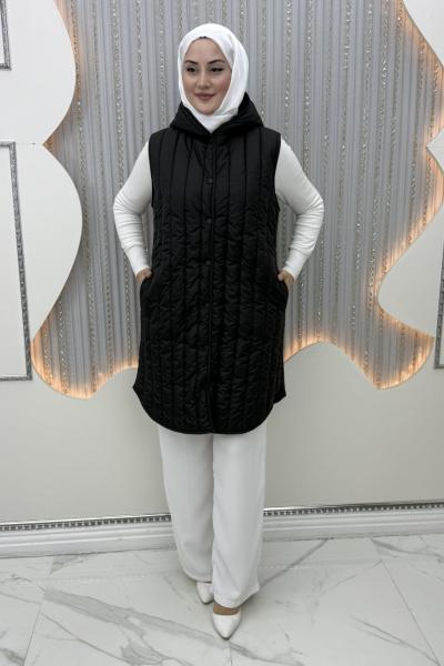 Meriç Kapitone Yelek Siyah