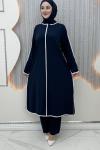 Meryemce Pantolonlu Takım Lacivert