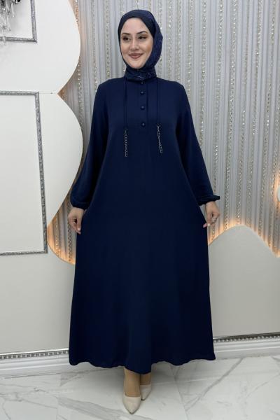 Nepal zincirli elbise Lacivert