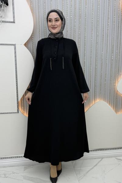 Nepal zincirli elbise Siyah