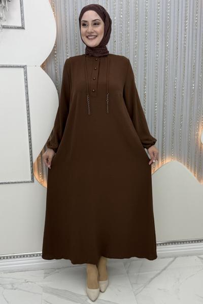Nepal zincirli elbise Kahverengi