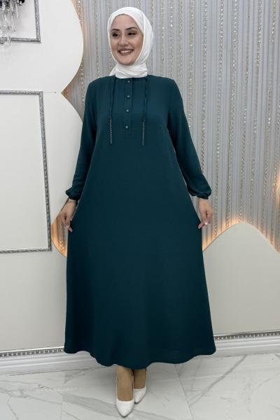 Nepal zincirli elbise Turkuaz