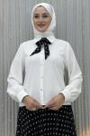 Neslişah Puantiye Etekli Takım Siyah