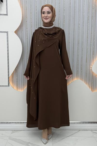 Perlina Abiye Kahverengi