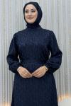 Revna Elbise Lacivert