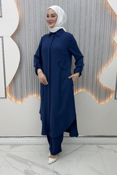 Riya Pantolonlu Takım Mavi