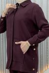 Sahra Pantolonlu Takım  Bordo