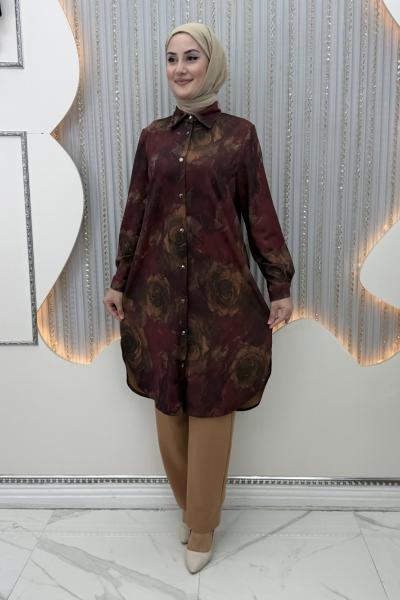Şebnem Pantolonlu Takım  Bordo