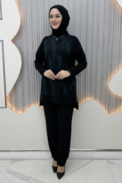 Sevilay Pantolonlu Takım Siyah