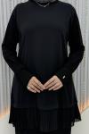 Şifon Sandy tunik  Siyah