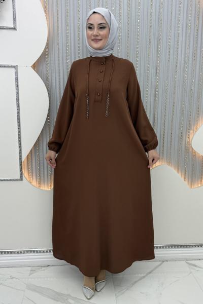 Vegan Elbise Kahverengi