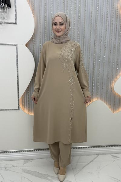 Yakut Taşlı Takım Vizon