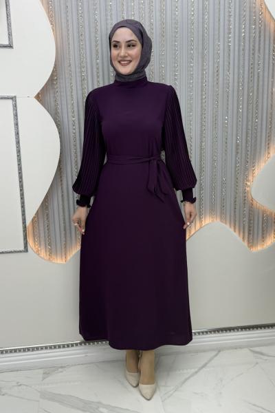 Yeni Parla Elbise Mor