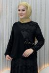 Zernişah Etekli Takım Siyah
