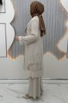 Zolan Pantolonlu Takım Krem